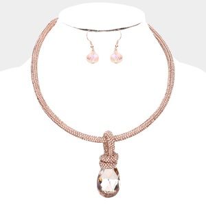 Teardrop Pendant Necklace Set